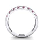 Pave Plume Ruby Ring (0.16 CTW) Side View