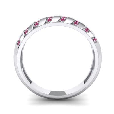 Pave Plume Ruby Ring (0.16 CTW) Side View