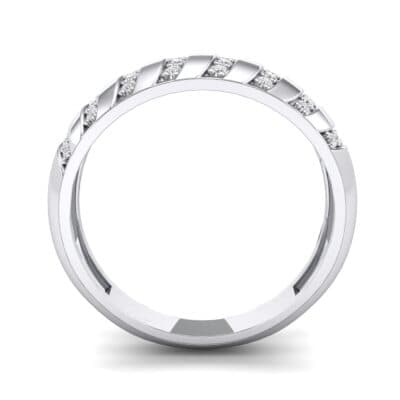 Pave Plume Crystal Ring (0.16 CTW) Side View