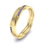 Pave Weave Blue Sapphire Ring (0.17 CTW) Perspective View