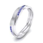 Pave Weave Blue Sapphire Ring (0.17 CTW) Perspective View