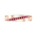 Pave Weave Ruby Ring (0.17 CTW) Top Flat View