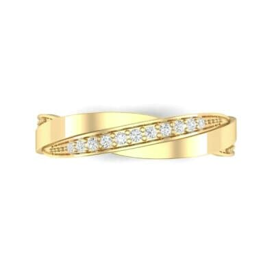 Pave Weave Diamond Ring (0.17 CTW) Top Flat View