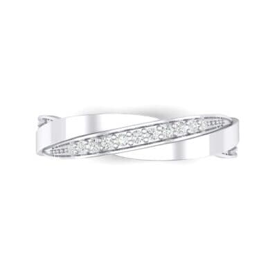 Pave Weave Diamond Ring (0.17 CTW) Top Flat View