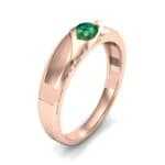 Voyage Solitaire Emerald Ring (0.17 CTW) Perspective View