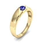 Voyage Solitaire Blue Sapphire Ring (0.17 CTW) Perspective View