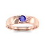Voyage Solitaire Blue Sapphire Ring (0.17 CTW) Top Dynamic View