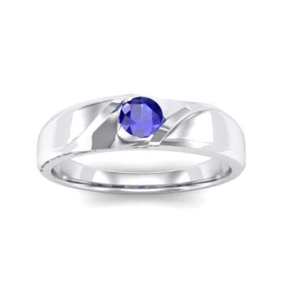 Voyage Solitaire Blue Sapphire Ring (0.17 CTW) Top Dynamic View