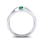 Voyage Solitaire Emerald Ring (0.17 CTW) Side View