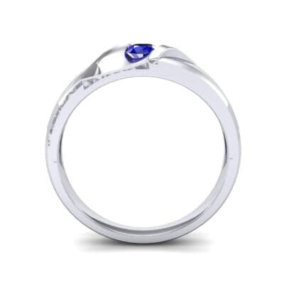 Voyage Solitaire Blue Sapphire Ring (0.17 CTW) Side View