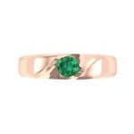 Voyage Solitaire Emerald Ring (0.17 CTW) Top Flat View