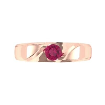 Voyage Solitaire Ruby Ring (0.17 CTW) Top Flat View