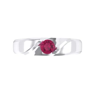 Voyage Solitaire Ruby Ring (0.17 CTW) Top Flat View