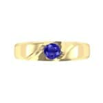 Voyage Solitaire Blue Sapphire Ring (0.17 CTW) Top Flat View