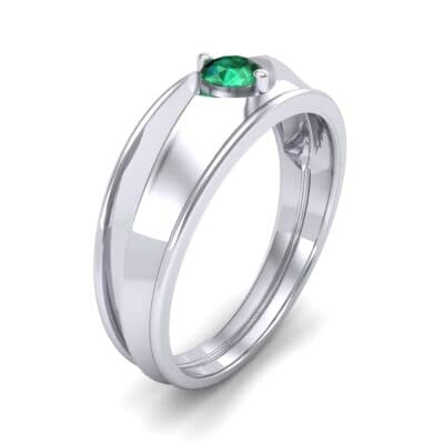 North Star Emerald Ring (0.17 CTW) Perspective View