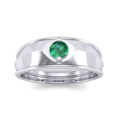 North Star Emerald Ring (0.17 CTW) Top Dynamic View