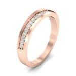 Pave Bevel Diamond Ring (0.09 CTW) Perspective View