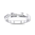 Pave Bevel Crystal Ring (0.09 CTW) Top Dynamic View