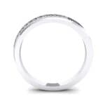 Pave Bevel Crystal Ring (0.09 CTW) Side View
