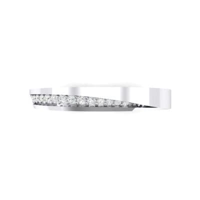 Pave Bevel Crystal Ring (0.09 CTW) Top Flat View