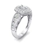 Eliza Double Halo Oval Crystal Engagement Ring (1.54 CTW) Perspective View