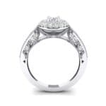 Eliza Double Halo Oval Crystal Engagement Ring (1.54 CTW) Side View