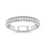 Sylvia Milgrain Pave Crystal Ring (0.21 CTW) Top Dynamic View