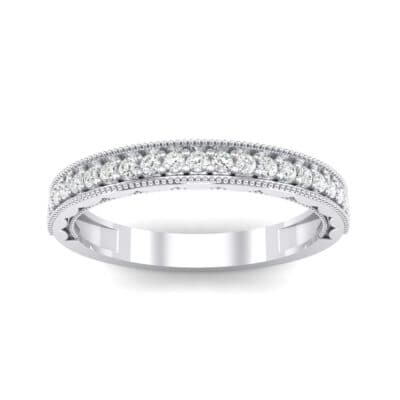 Sylvia Milgrain Pave Crystal Ring (0.21 CTW) Top Dynamic View