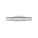 Sylvia Milgrain Pave Crystal Ring (0.21 CTW) Top Flat View