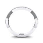 Curved Milgrain Pave Crystal Ring (0.23 CTW) Side View