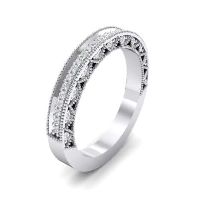 Petite Three-Sided Filigree Crystal Ring (0.48 CTW) Perspective View