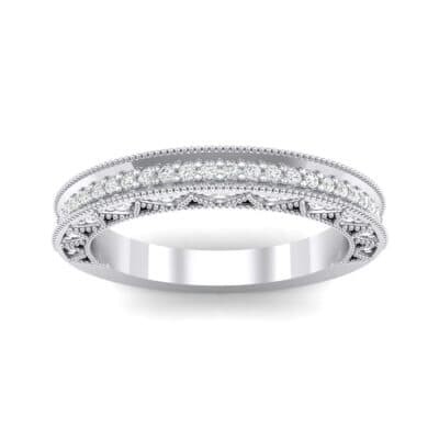 Petite Three-Sided Filigree Crystal Ring (0.48 CTW) Top Dynamic View