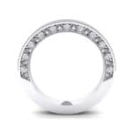 Petite Three-Sided Filigree Crystal Ring (0.48 CTW) Side View