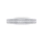 Petite Three-Sided Filigree Crystal Ring (0.48 CTW) Top Flat View