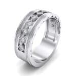 Wide Harlequin Diamond Ring (0.11 CTW) Perspective View