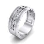 Wide Harlequin Crystal Ring (0.11 CTW) Perspective View