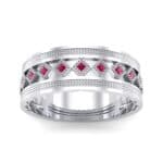 Wide Harlequin Ruby Ring (0.11 CTW) Top Dynamic View
