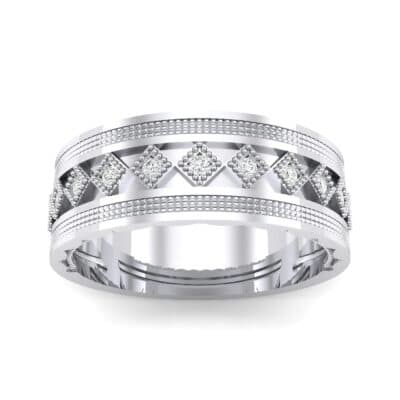 Wide Harlequin Diamond Ring (0.11 CTW) Top Dynamic View