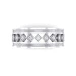 Wide Harlequin Crystal Ring (0.11 CTW) Top Flat View
