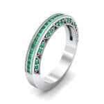 Arc Three-Sided Filigree Emerald Ring (0.53 CTW) Perspective View