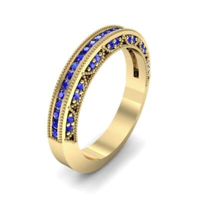 Arc Three-Sided Filigree Blue Sapphire Ring (0.53 CTW) Perspective View