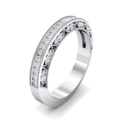 Arc Three-Sided Filigree Crystal Ring (0.53 CTW) Perspective View