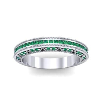 Arc Three-Sided Filigree Emerald Ring (0.53 CTW) Top Dynamic View
