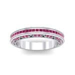Arc Three-Sided Filigree Ruby Ring (0.53 CTW) Top Dynamic View