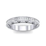 Arc Three-Sided Filigree Diamond Ring (0.53 CTW) Top Dynamic View