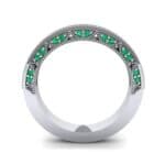 Arc Three-Sided Filigree Emerald Ring (0.53 CTW) Side View