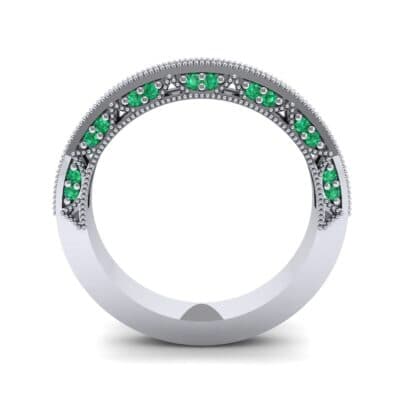 Arc Three-Sided Filigree Emerald Ring (0.53 CTW) Side View