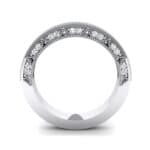 Arc Three-Sided Filigree Crystal Ring (0.53 CTW) Side View