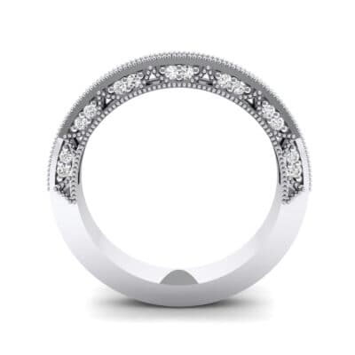 Arc Three-Sided Filigree Crystal Ring (0.53 CTW) Side View