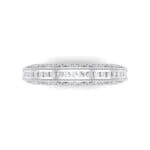 Arc Three-Sided Filigree Crystal Ring (0.53 CTW) Top Flat View